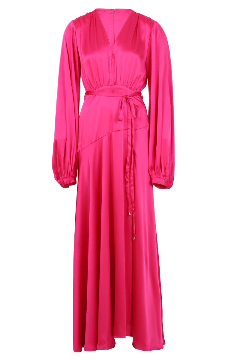 Satin Ultra Maxi Gown Fuchsia