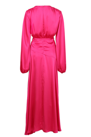 Satin Ultra Maxi Gown Fuchsia