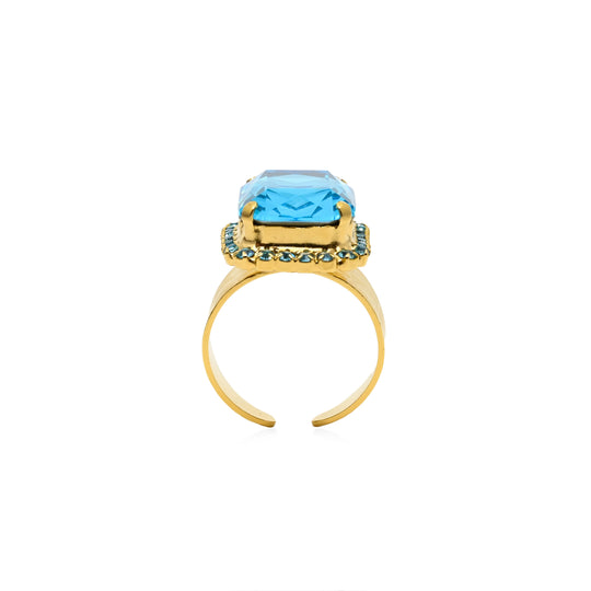 Load image into Gallery viewer, Lydia Cocktail Ring Light Turquoise - ONE SIZE - Ring
