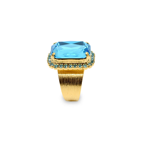 Load image into Gallery viewer, Lydia Cocktail Ring Light Turquoise - ONE SIZE - Ring
