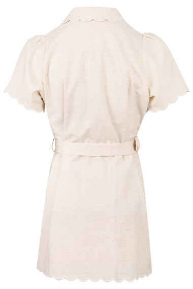 Belted Shirt Dress Oatmeal