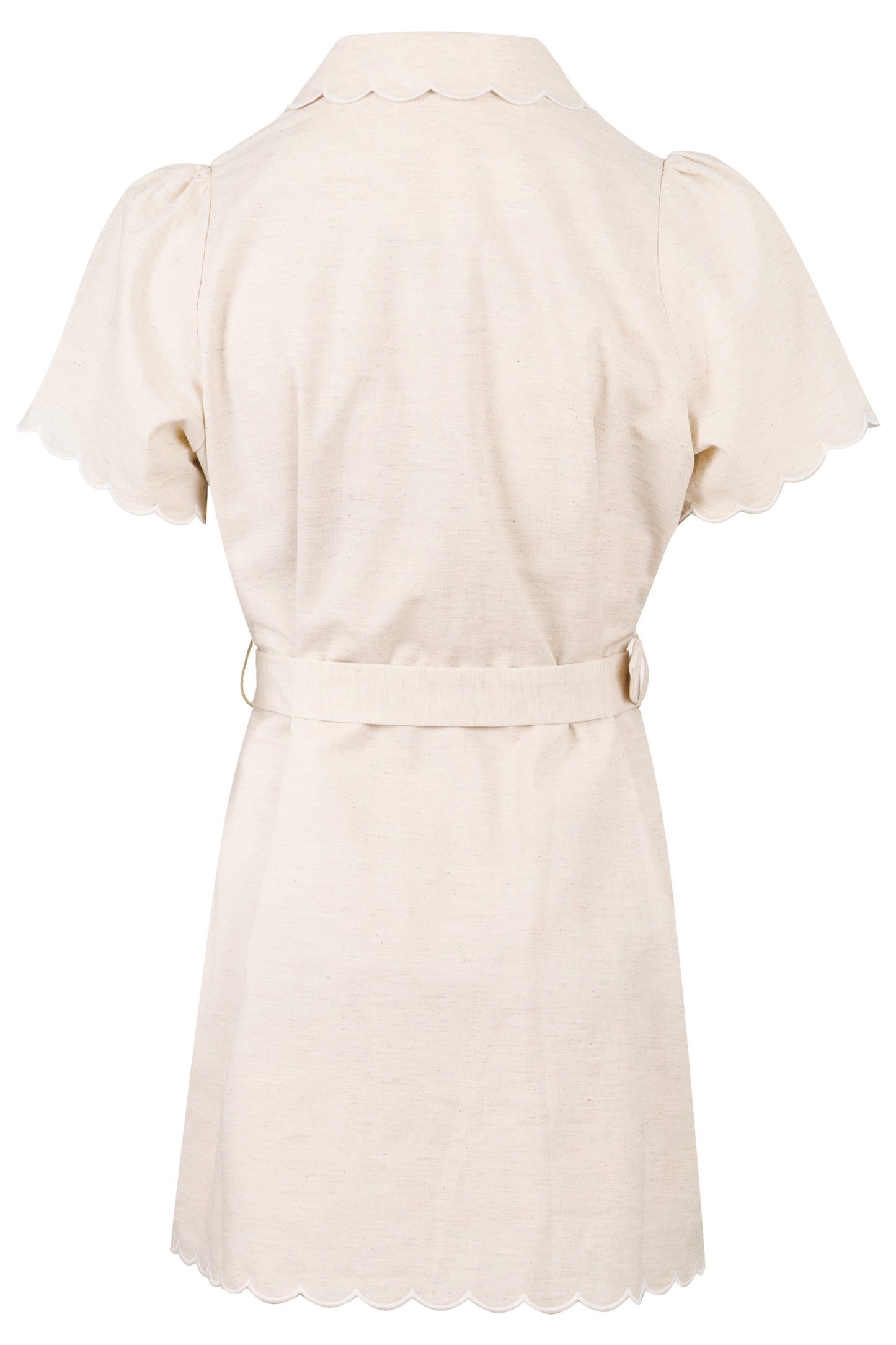 Load image into Gallery viewer, Belted Shirt Dress Oatmeal
