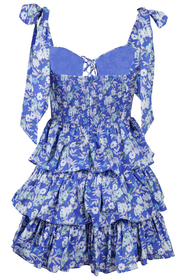 Ditzy Floral Dress Royal Blue