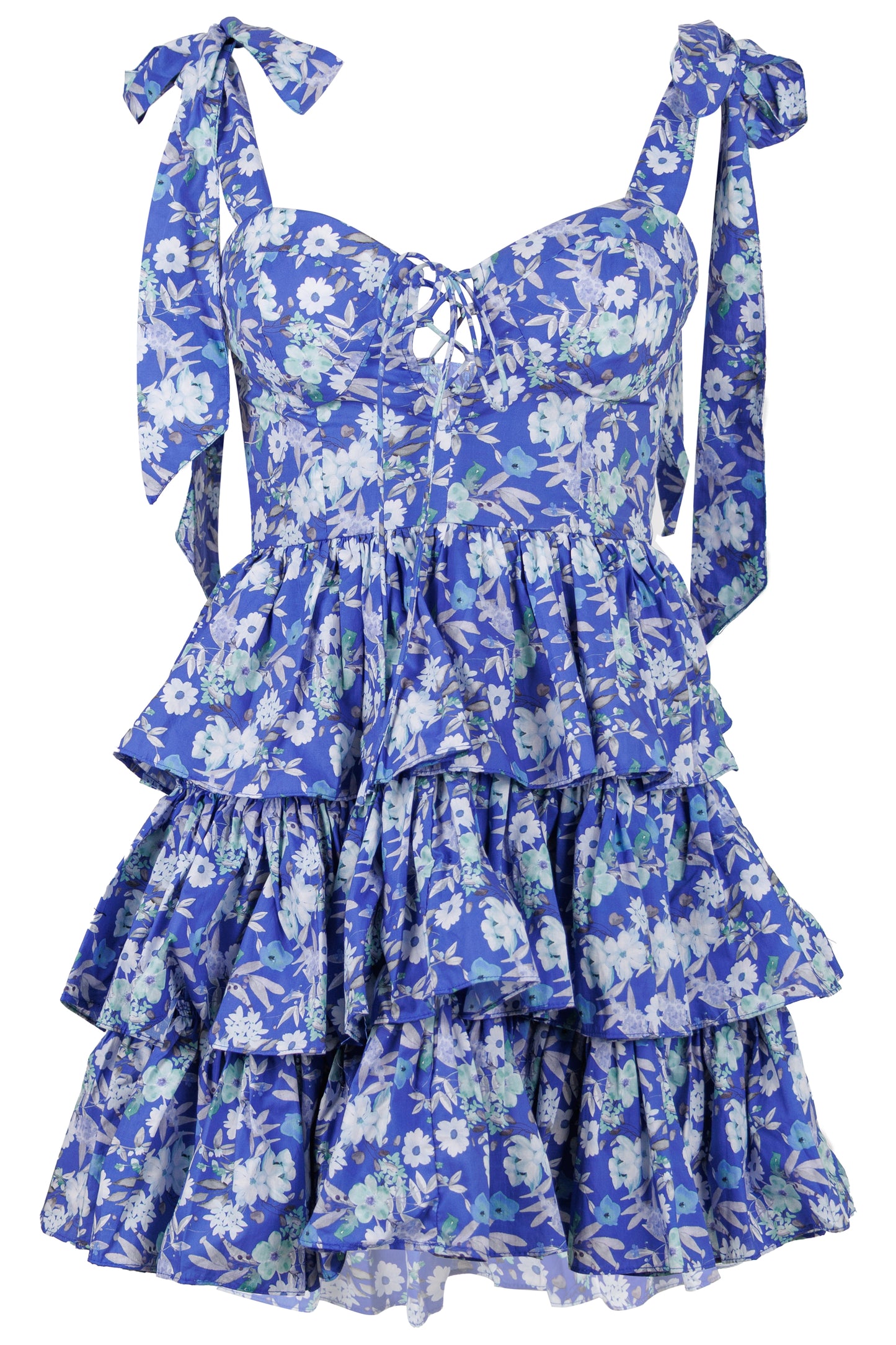 Load image into Gallery viewer, Ditzy Floral Dress Royal Blue

