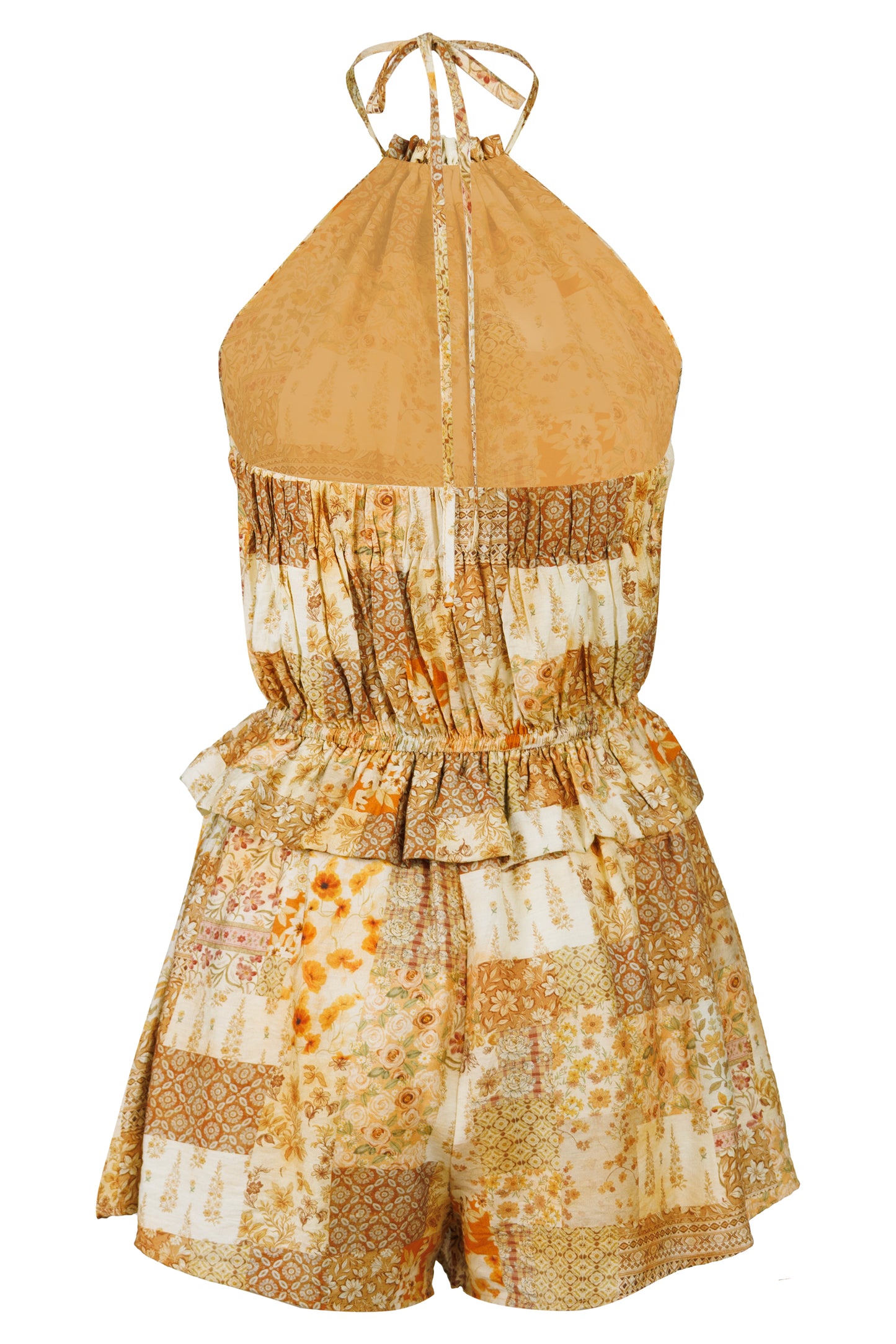 Load image into Gallery viewer, Floral Paisley Romper Dijon Multi
