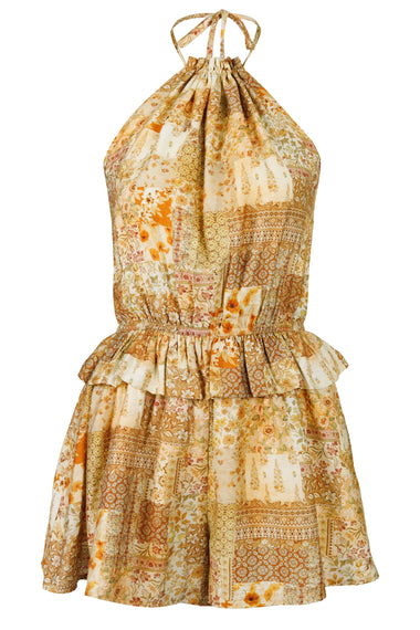 Floral Paisley Romper Dijon Multi