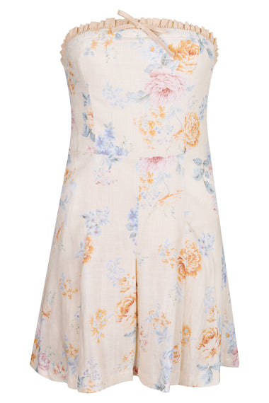 Floral Print Tube Dress Light Tuape