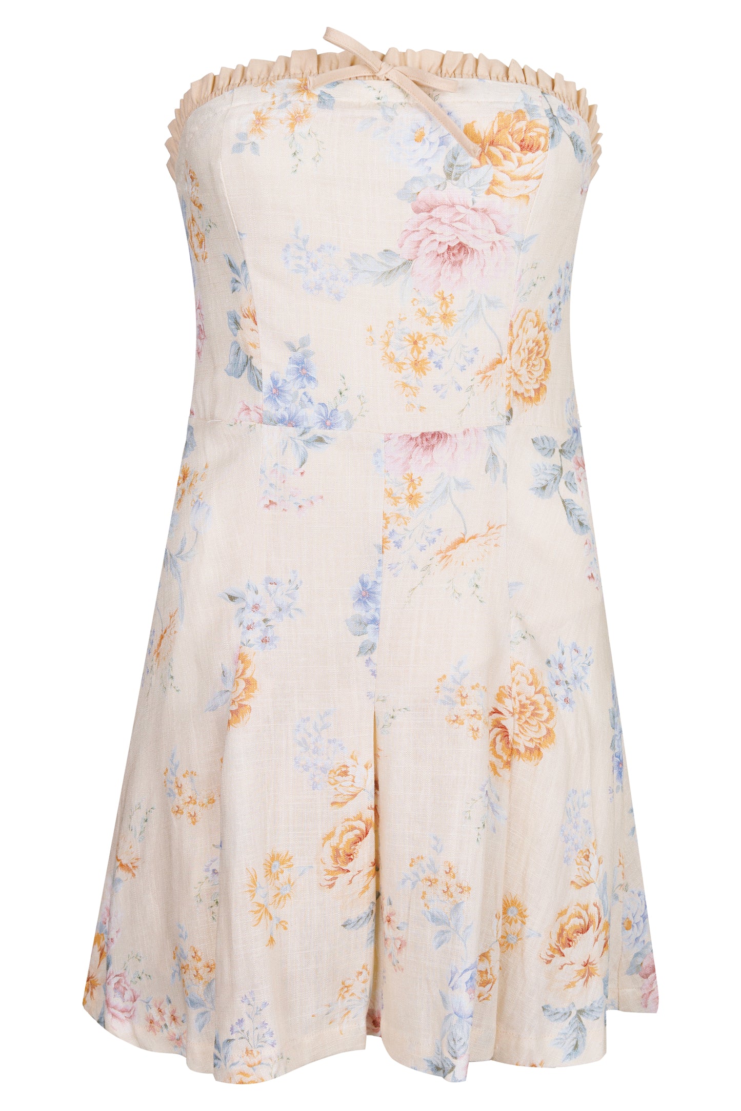 Load image into Gallery viewer, Floral Print Tube Dress Light Tuape
