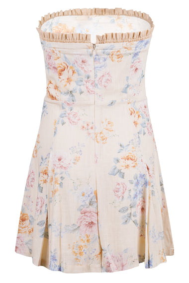 Floral Print Tube Dress Light Tuape