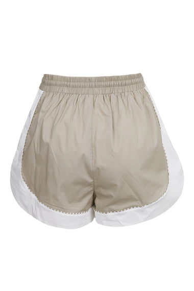 Kenia Elasticized Waist Shorts Light Olive