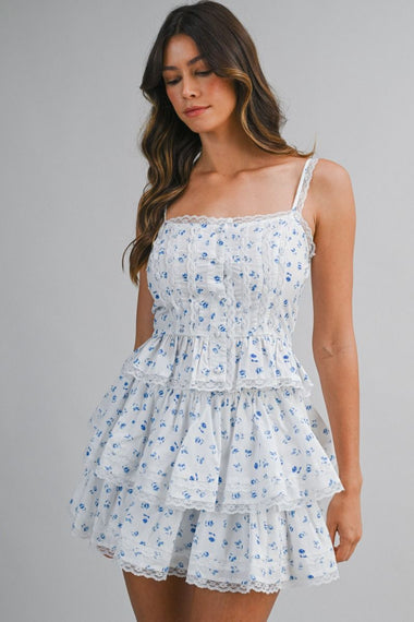 Peplum Top and Skirt Set Off White