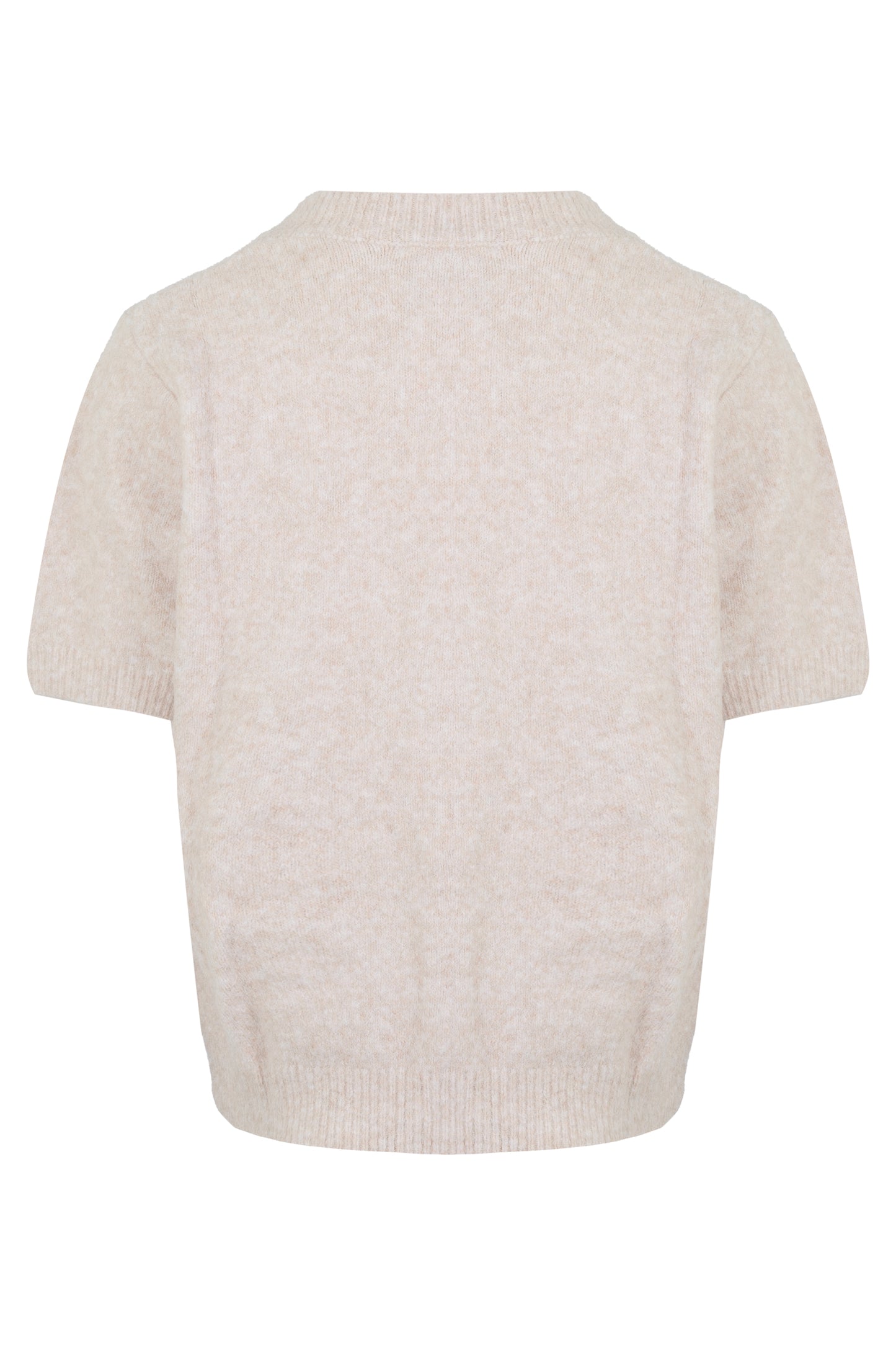 Load image into Gallery viewer, Ribbon Detail Knit Top Lt Taupe/Cream

