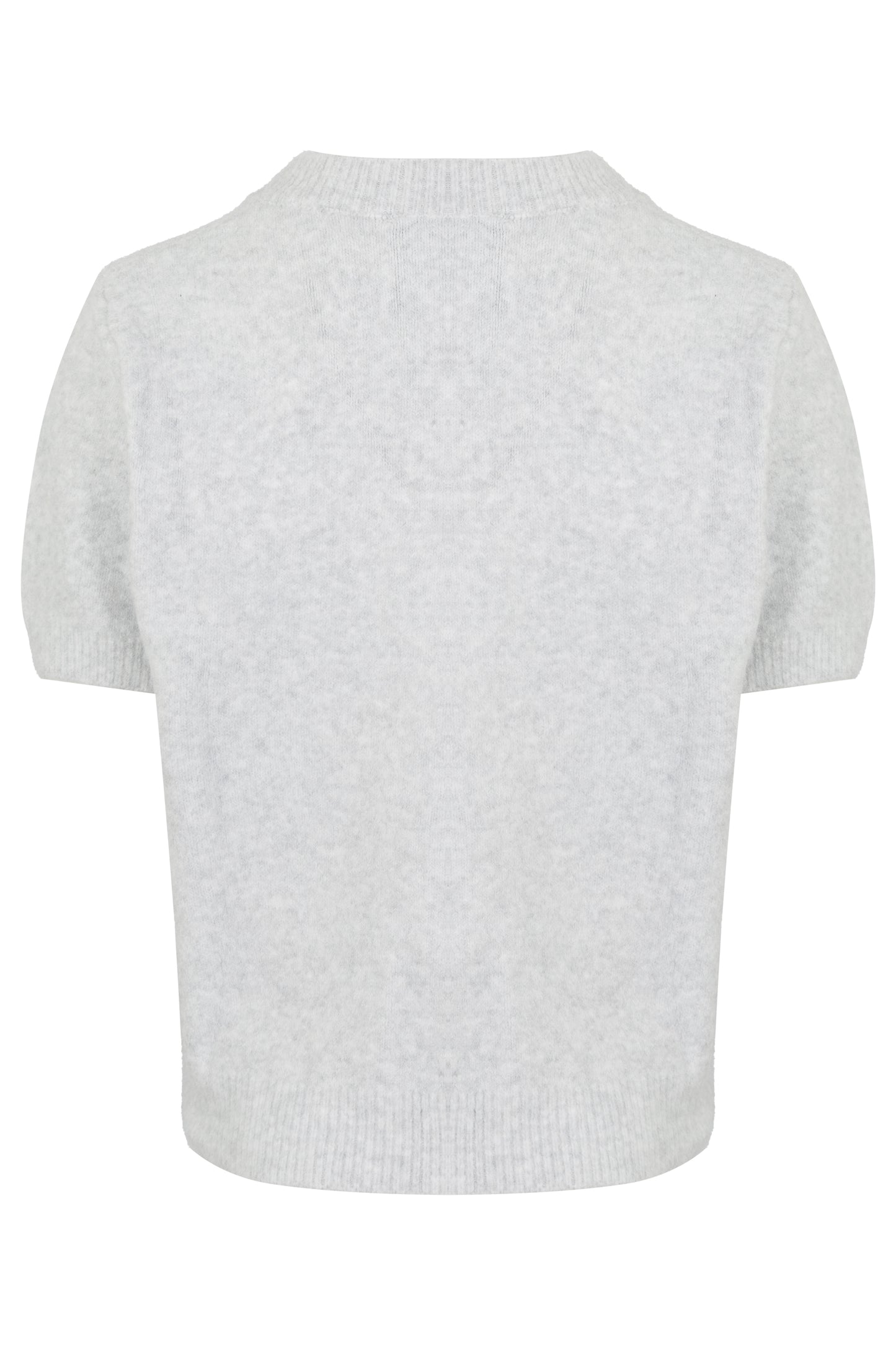 Load image into Gallery viewer, Ribbon Detail Knit Top Lt Grey/Cream

