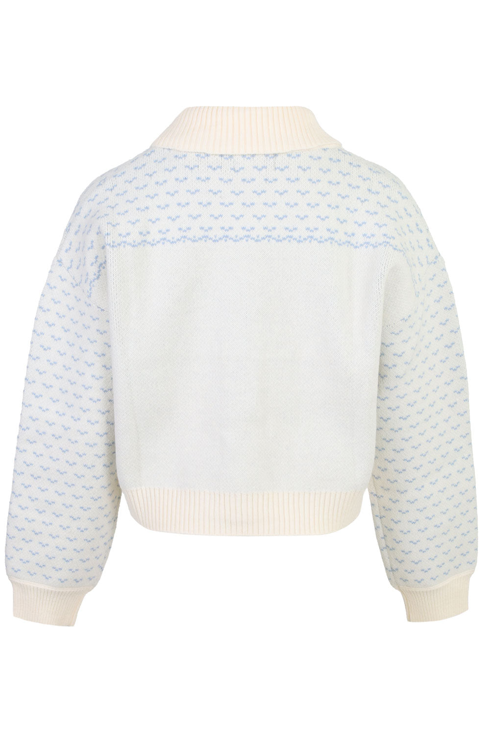 Load image into Gallery viewer, Rose Jacquard Zip Up Jacket Blue
