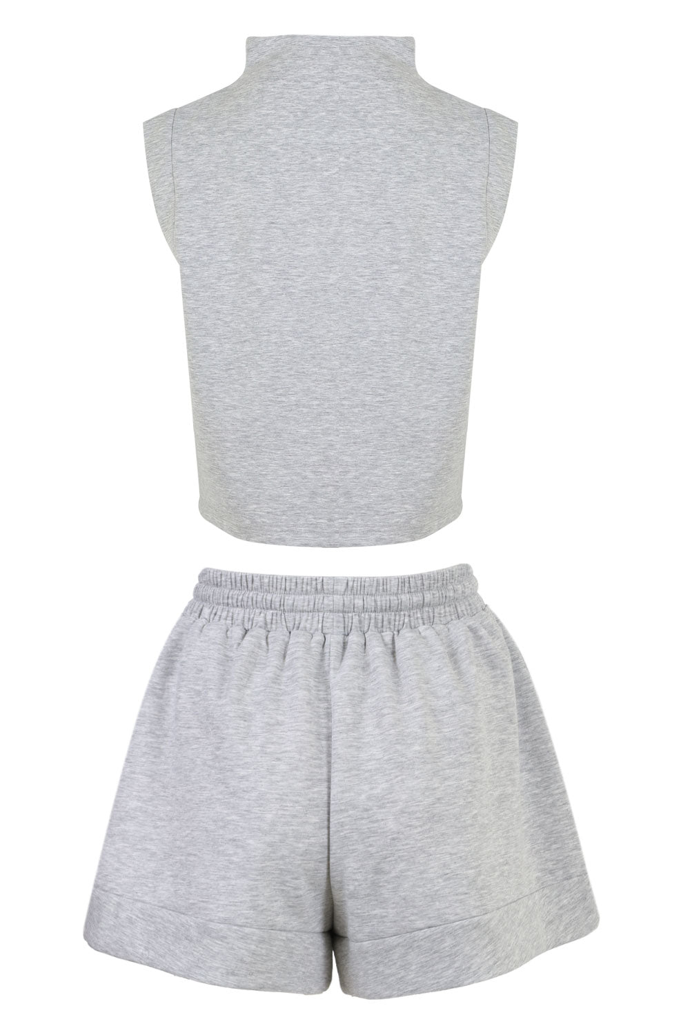 Load image into Gallery viewer, Scuba Zip Up Tank and Shorts Set Grey
