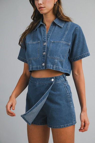 Shirt and Skort Denim Set