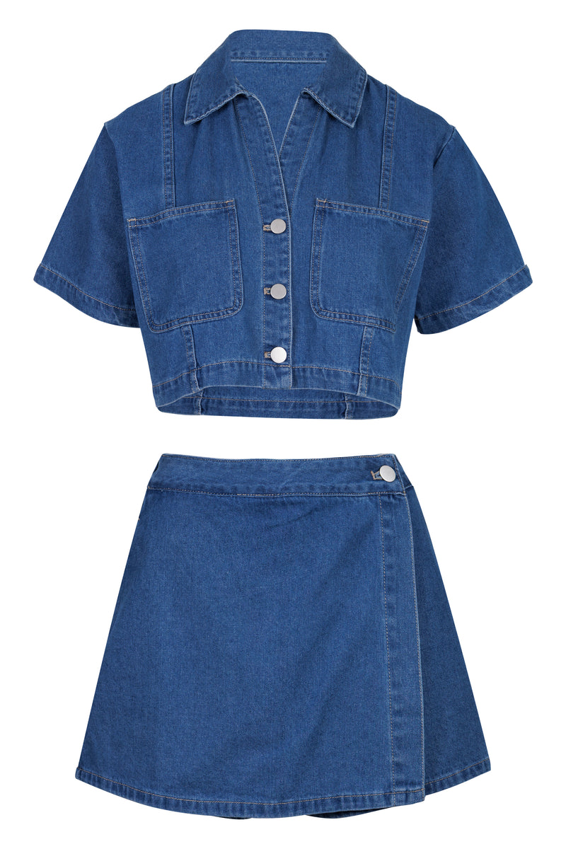 Shirt and Skort Denim Set