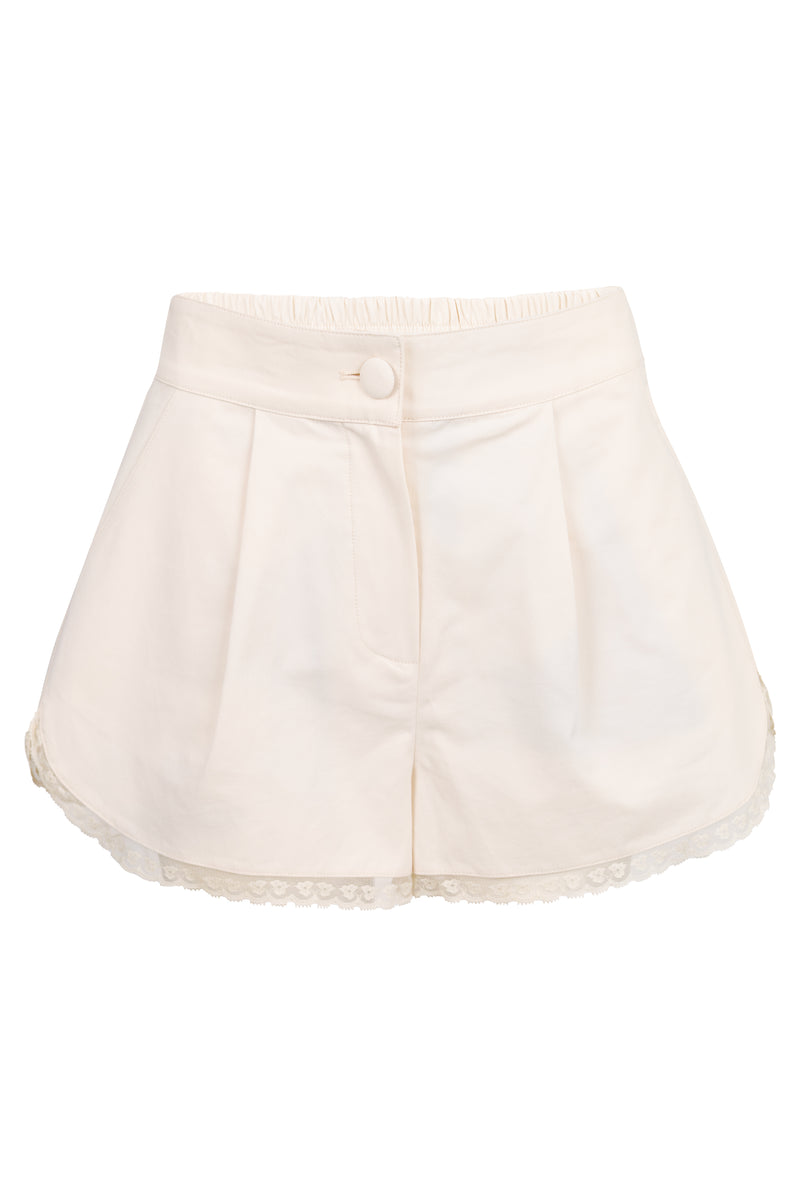 Twill Lace Shors Ecru