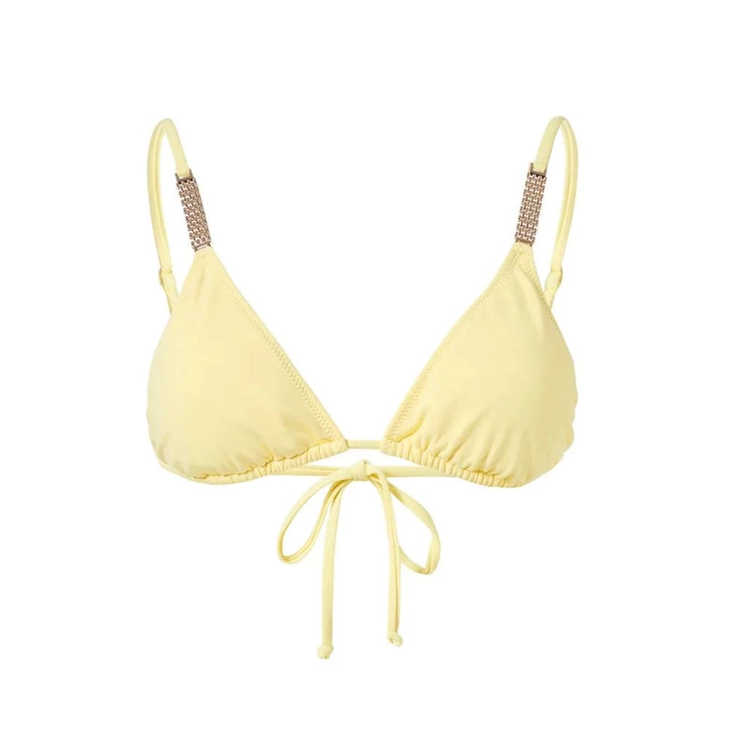 Load image into Gallery viewer, Maldives Yellow Bikini Top - Bikini Top
