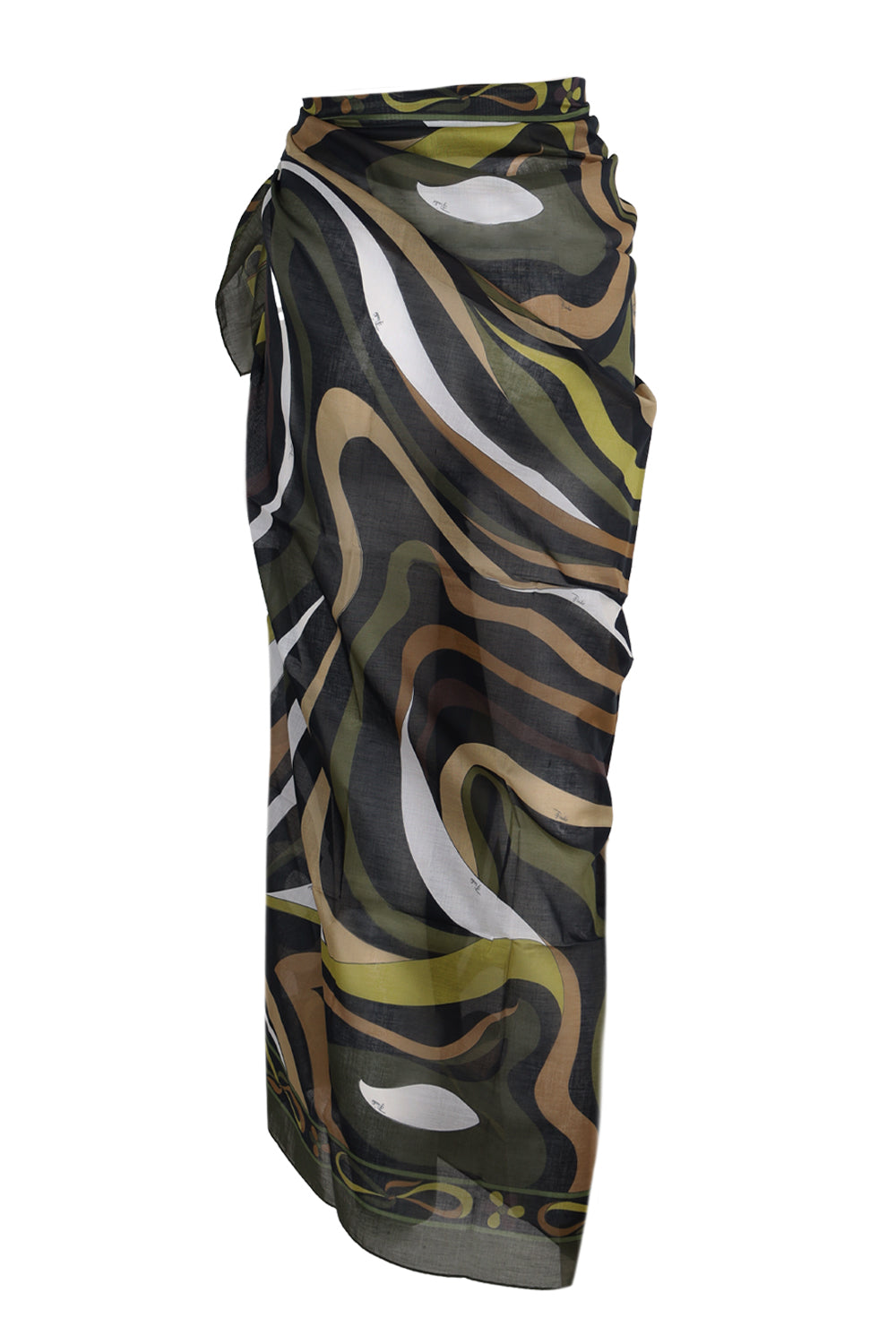 Load image into Gallery viewer, Marble Print Cotton Pareo Khaki
