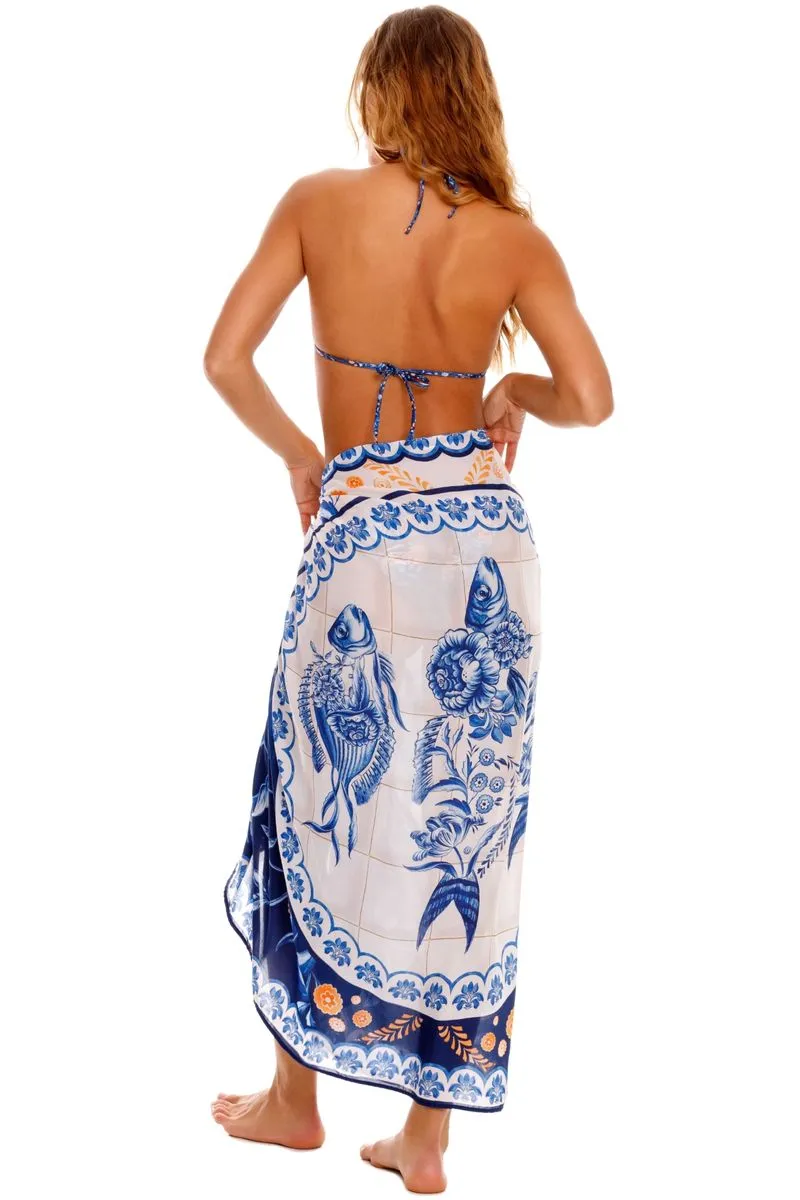 Load image into Gallery viewer, Marine Azure Pareo - ONE SIZE - Sarong
