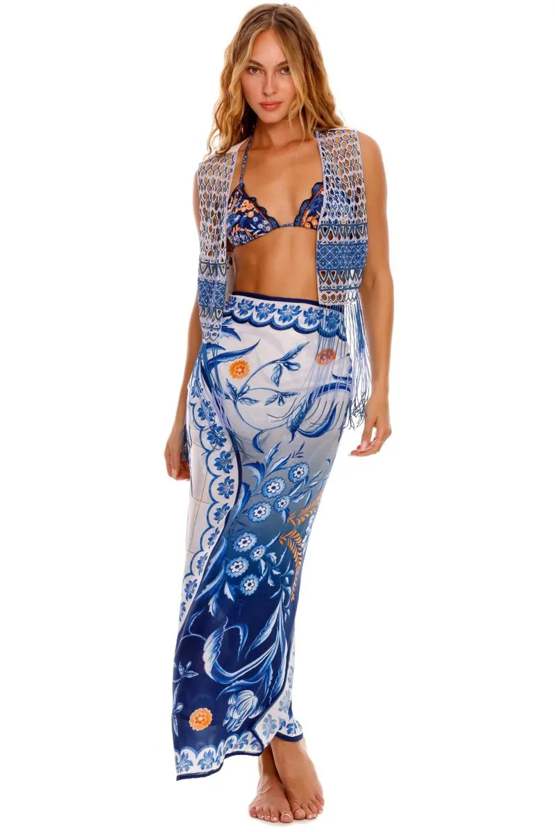 Load image into Gallery viewer, Marine Azure Pareo - ONE SIZE - Sarong
