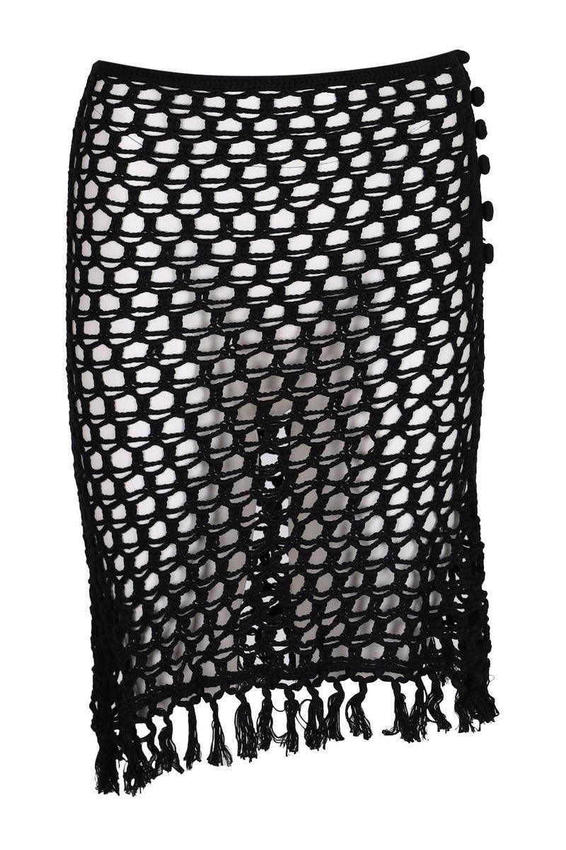 Marysia Crochet Mini Skirt Black
