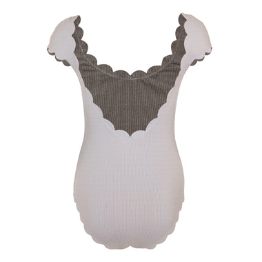 Scalloped Mexico Maillot Seagull/Thunder - One Piece