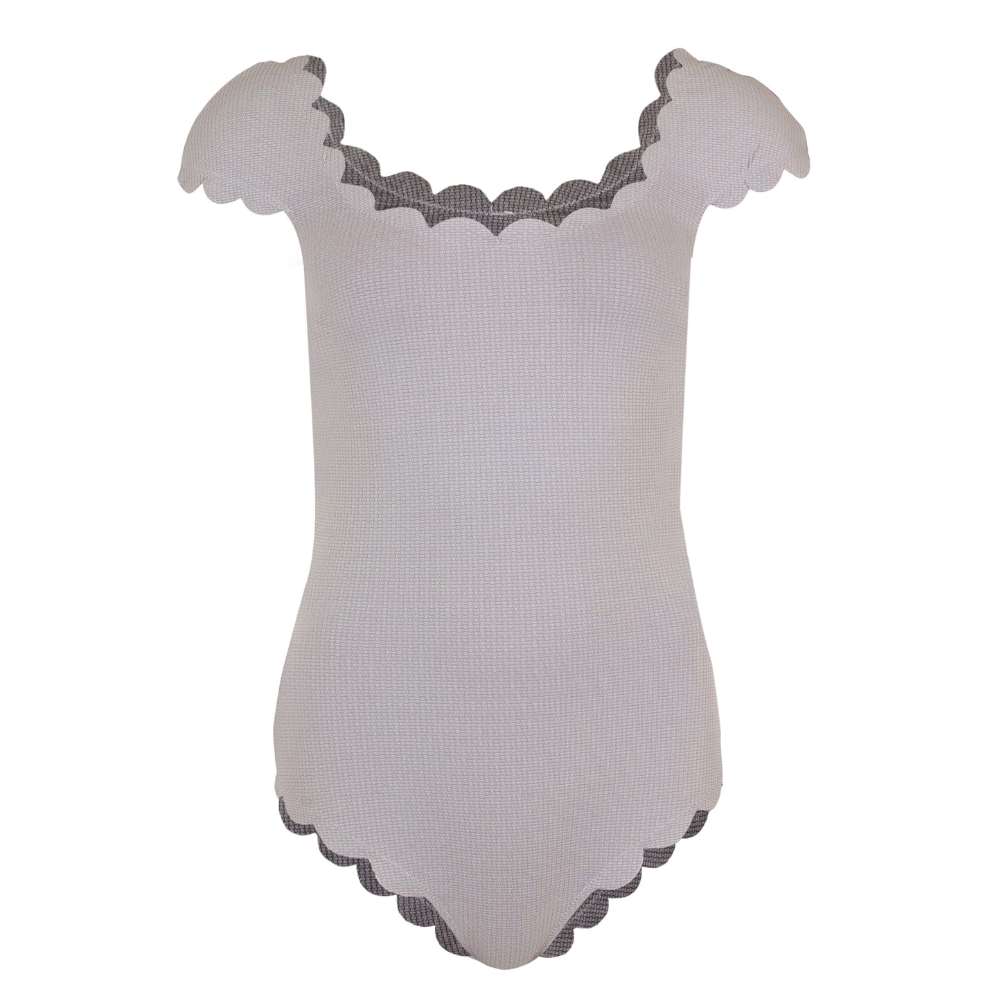 Load image into Gallery viewer, Scalloped Mexico Maillot Seagull/Thunder - One Piece
