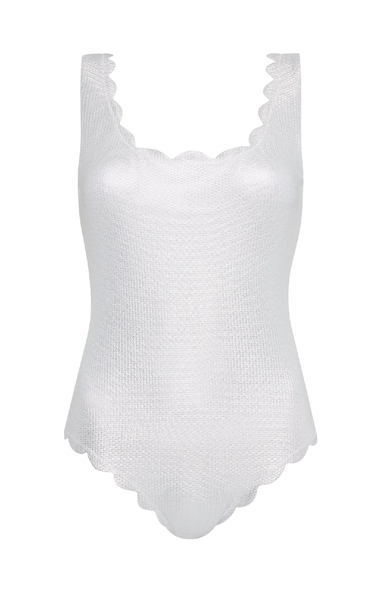 Palm Springs Maillot Silver/Coconut - One Piece