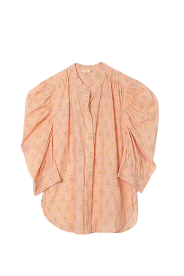 Puff Sleeve Top in Light Orange