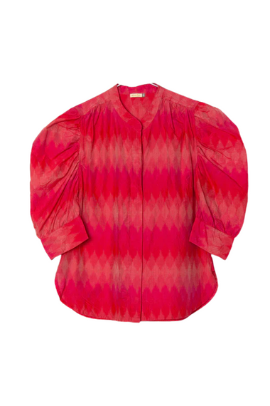 Puff Sleeve Blouse in Red