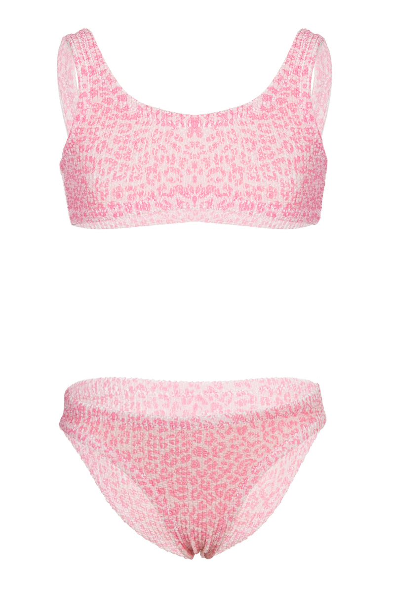 Baker Animalier Print Crinkle Pink Bikini
