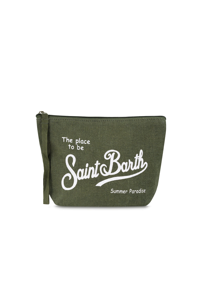 Aline Linen Pouch Military