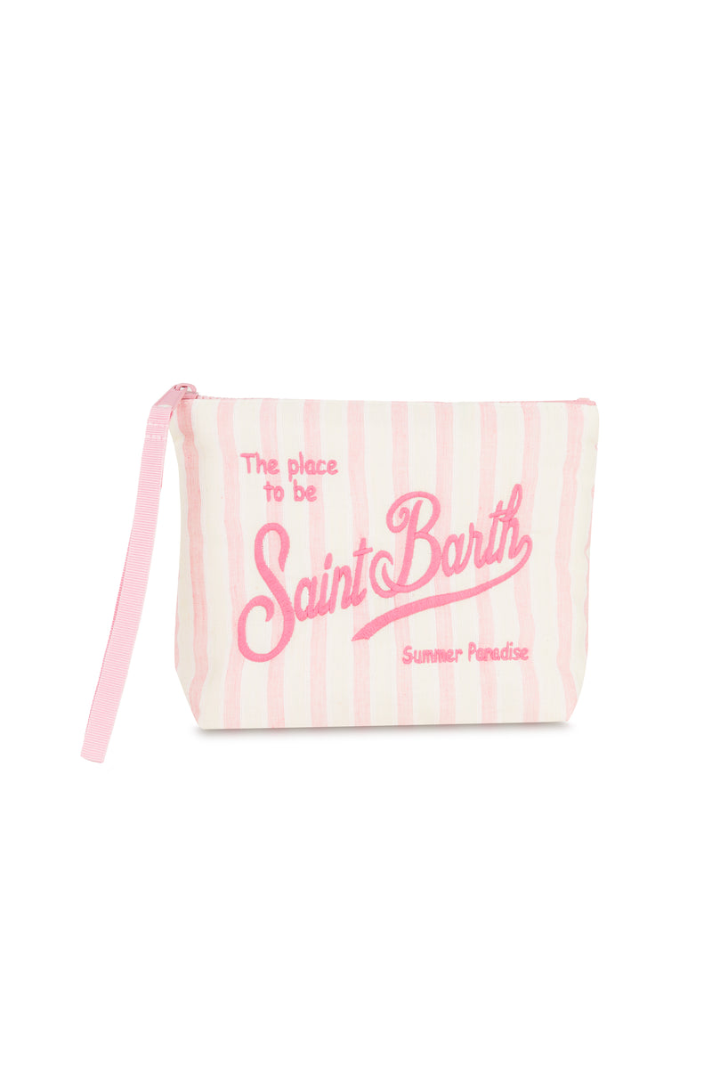 Aline Pouch Tiny V Stripes Pink