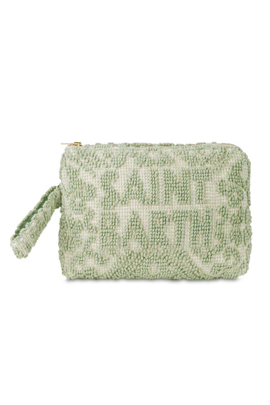 Aline Pouch with Tufting Embroidery Sage