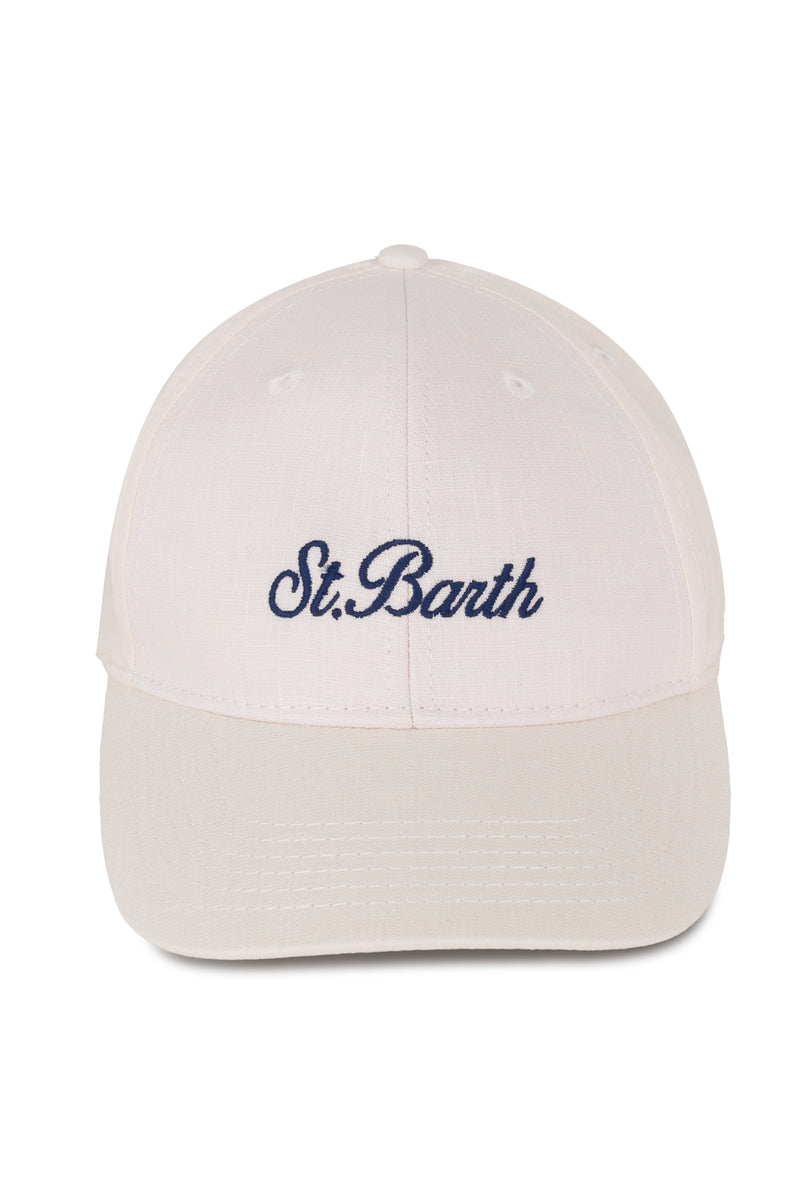 Baseball Cap Vintage Cream with Embroidery Logo
