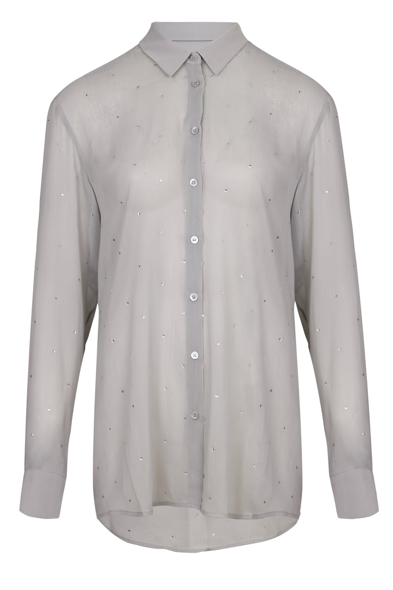 Brigitte Shirt Silver Strass