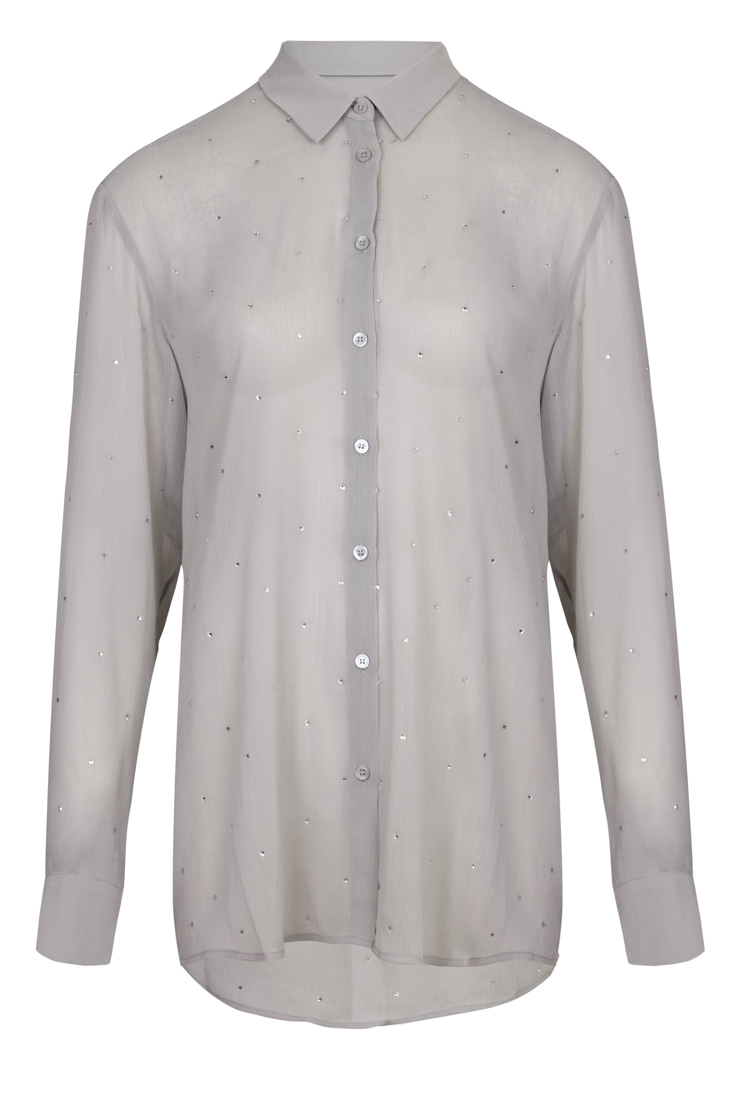 Load image into Gallery viewer, Brigitte Shirt Silver Strass
