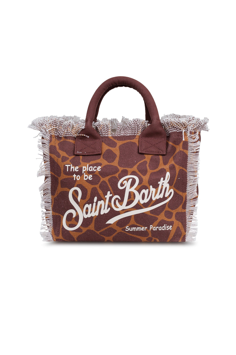 Colette Canvas Giraffe Skin Bag
