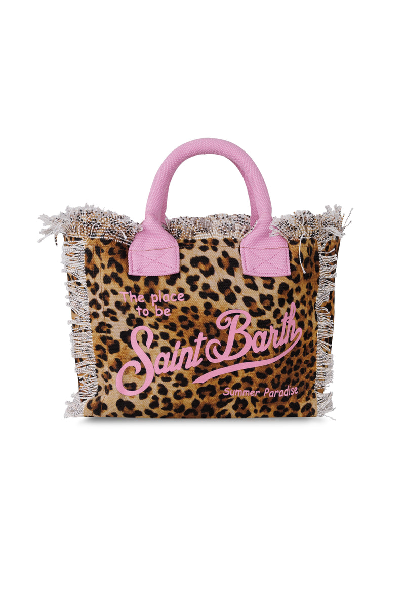 Colette Canvas Sand Leopard Pink Bag