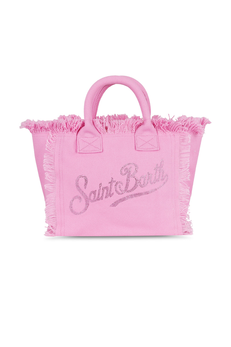 Colette Canvas with Rhinestone Logo Pink Bag