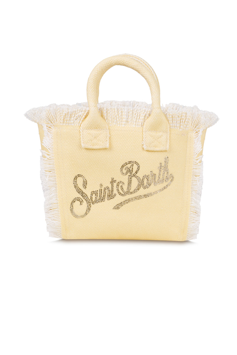 Colette Canvas with Rhinestone Logo Yellow Bag