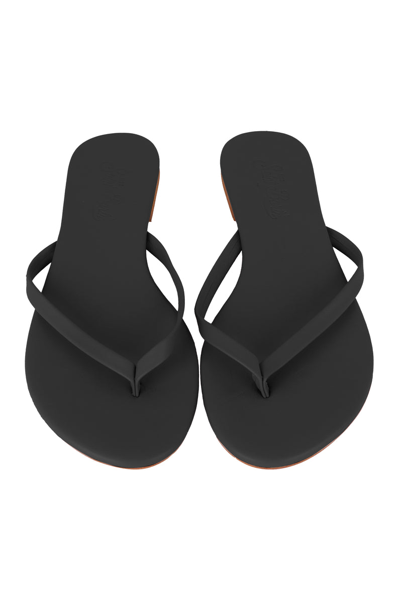Flip Flop Sandal Leather Black