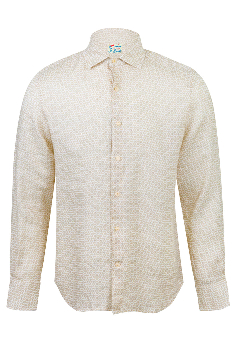 Geoi Micro Floral Linen Pamplona Shirt