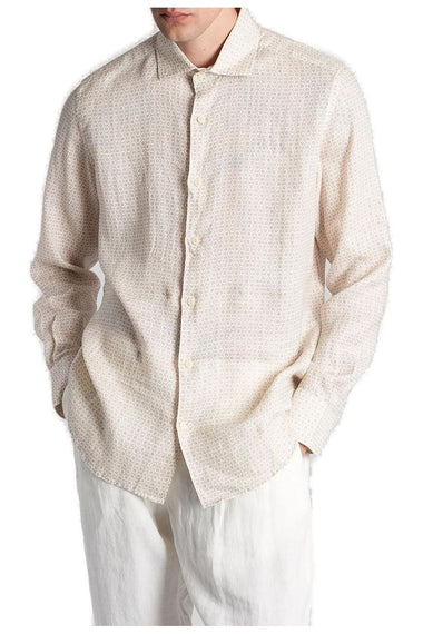 Geoi Micro Floral Linen Pamplona Shirt