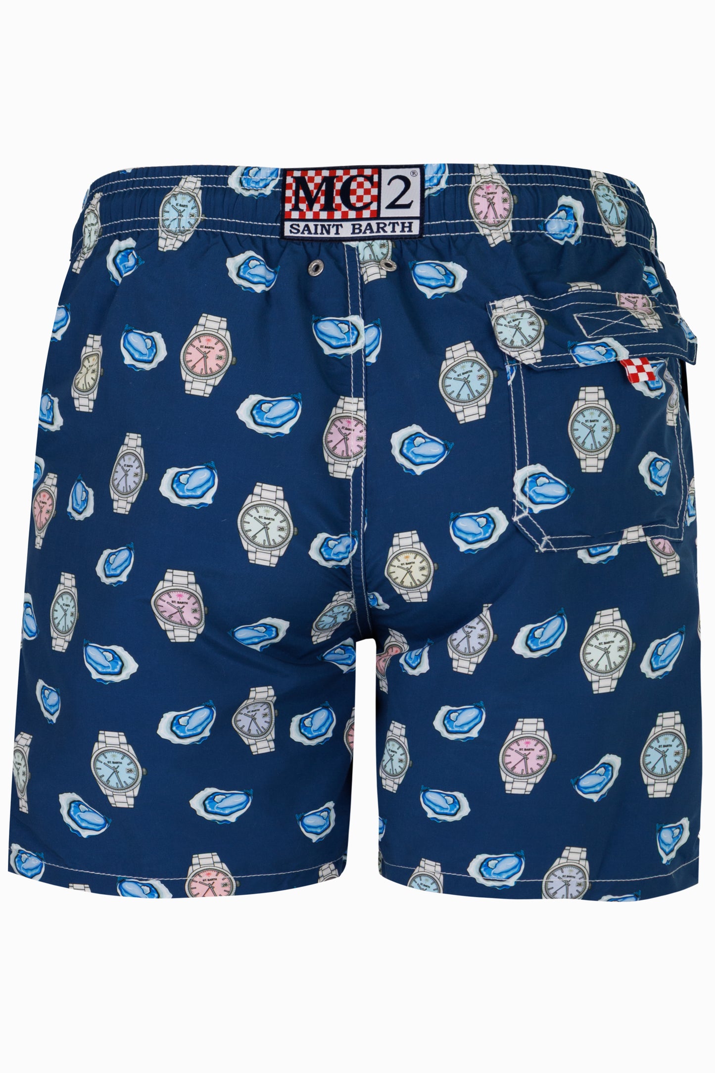 Load image into Gallery viewer, Gustavia Swim Shorts with Oysters and Watches Print
