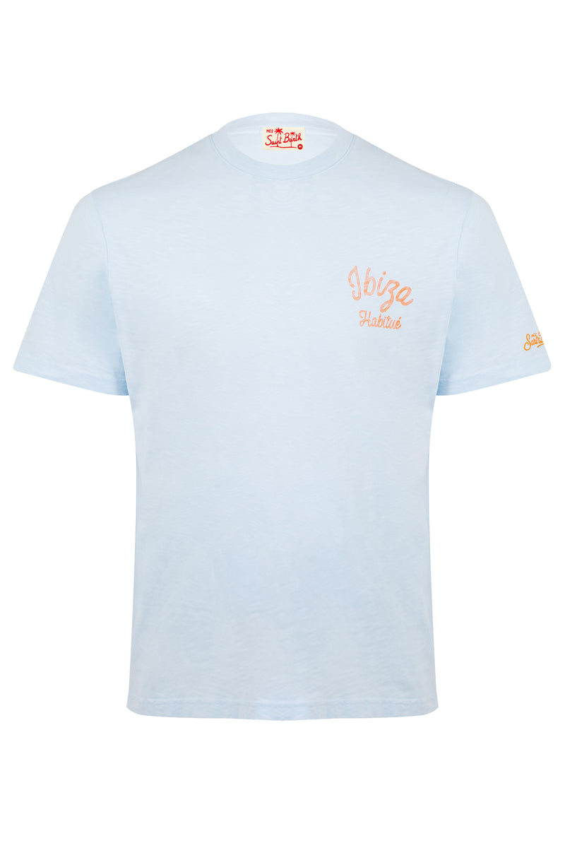 Man Cotton Flamed T-Shirt Skylar Ibiza Habitue