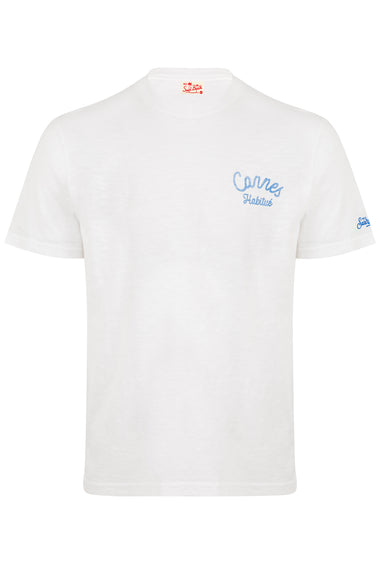 Man Cotton Flamed T-Shirt Skylar Cannes Mono