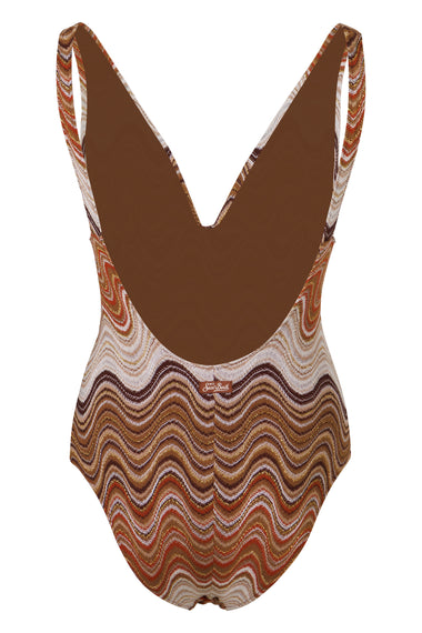Mavi One Piece in Brown Degradé Rachel Fabric